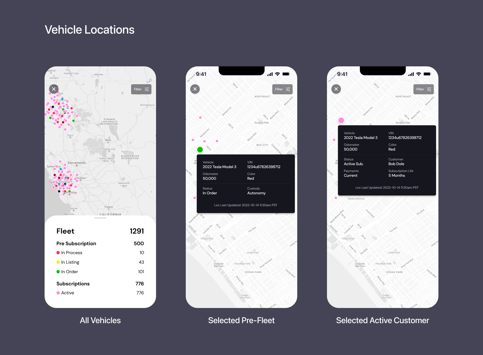 Fleet Vehicle Locations
