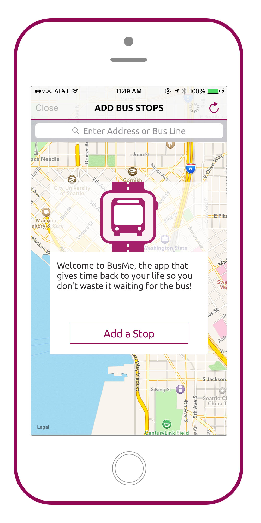 BusMe iPhone App Screenshot