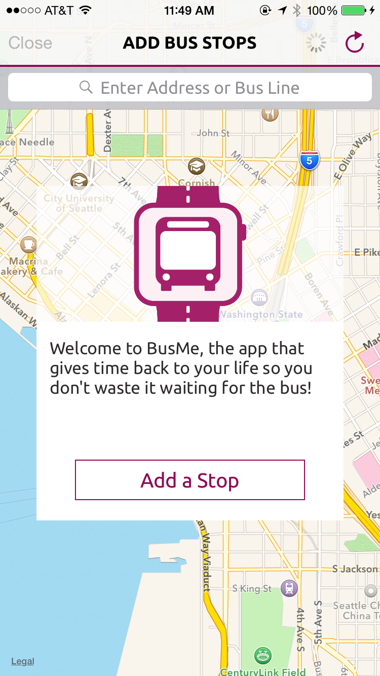 BusMe iPhone App Screenshot