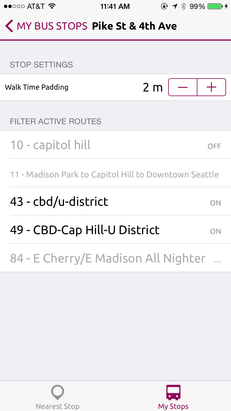 BusMe iPhone App Screenshot