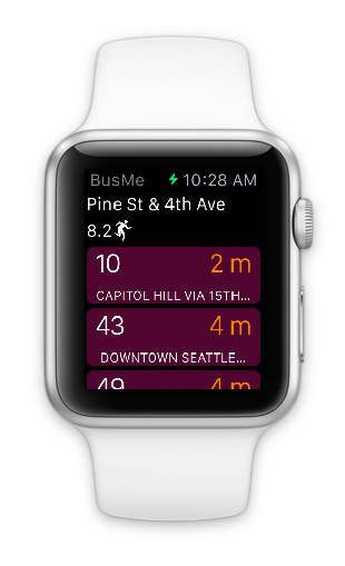 BusMe Watch App Screenshot